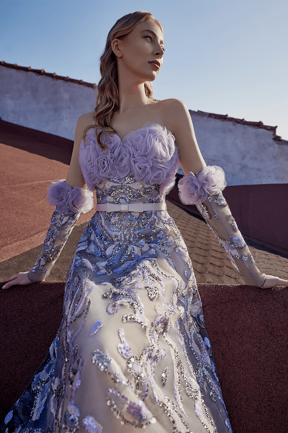  983 | 3D Floral Long Gown | Esposa