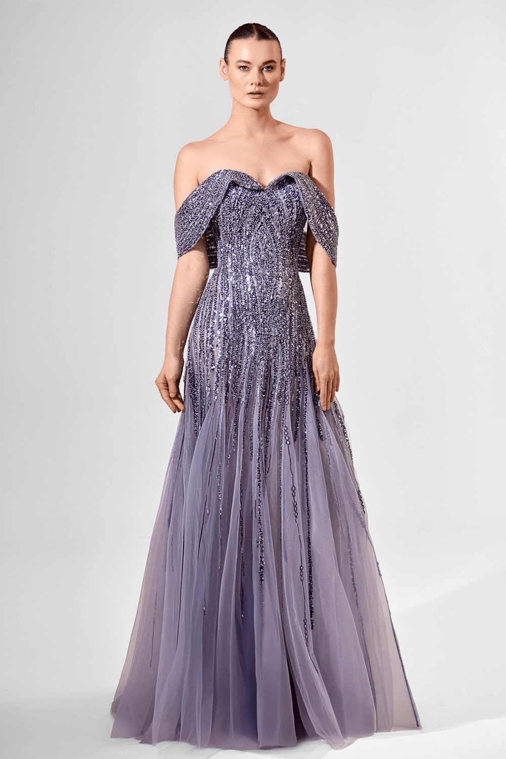 988 | Off Shoulder Sequins Gown | Esposa
