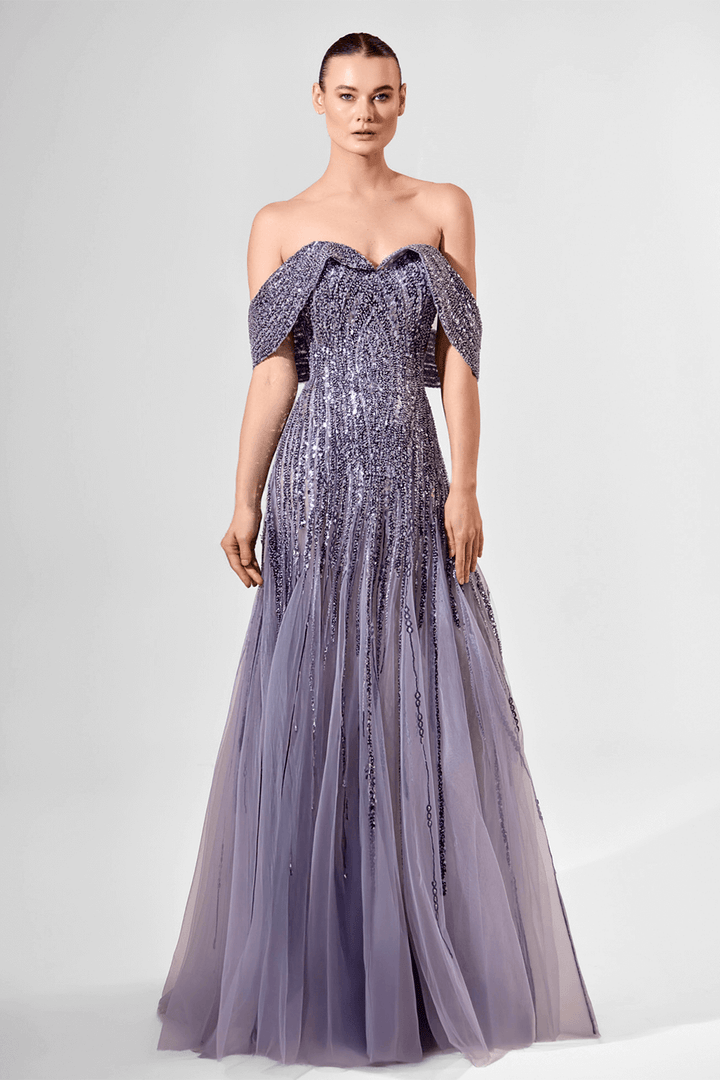 988 | Off Shoulder Sequins Gown | Esposa
