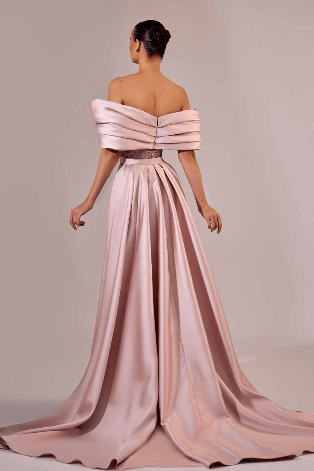 Bilal El Dana, Off Shoulder Satin Gown | Esposa