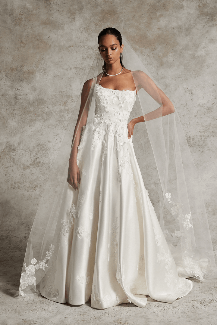 Justin Alexander, Elegant Strapless Dress | Esposa