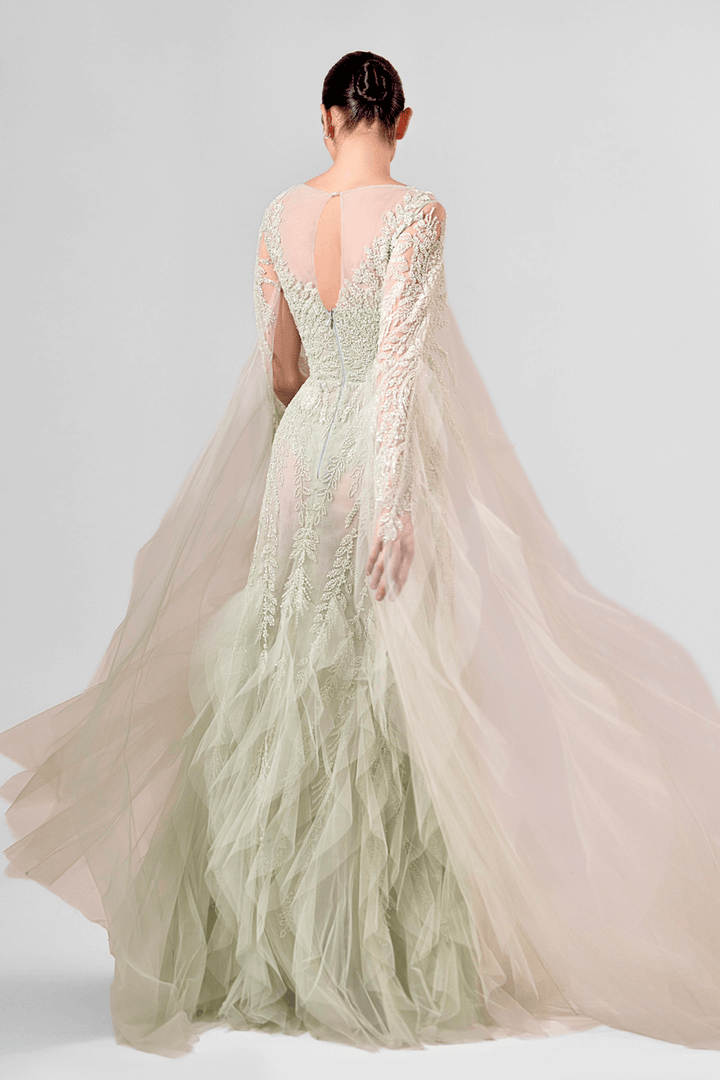993 |  Embroidered Tulle Gown | Esposa