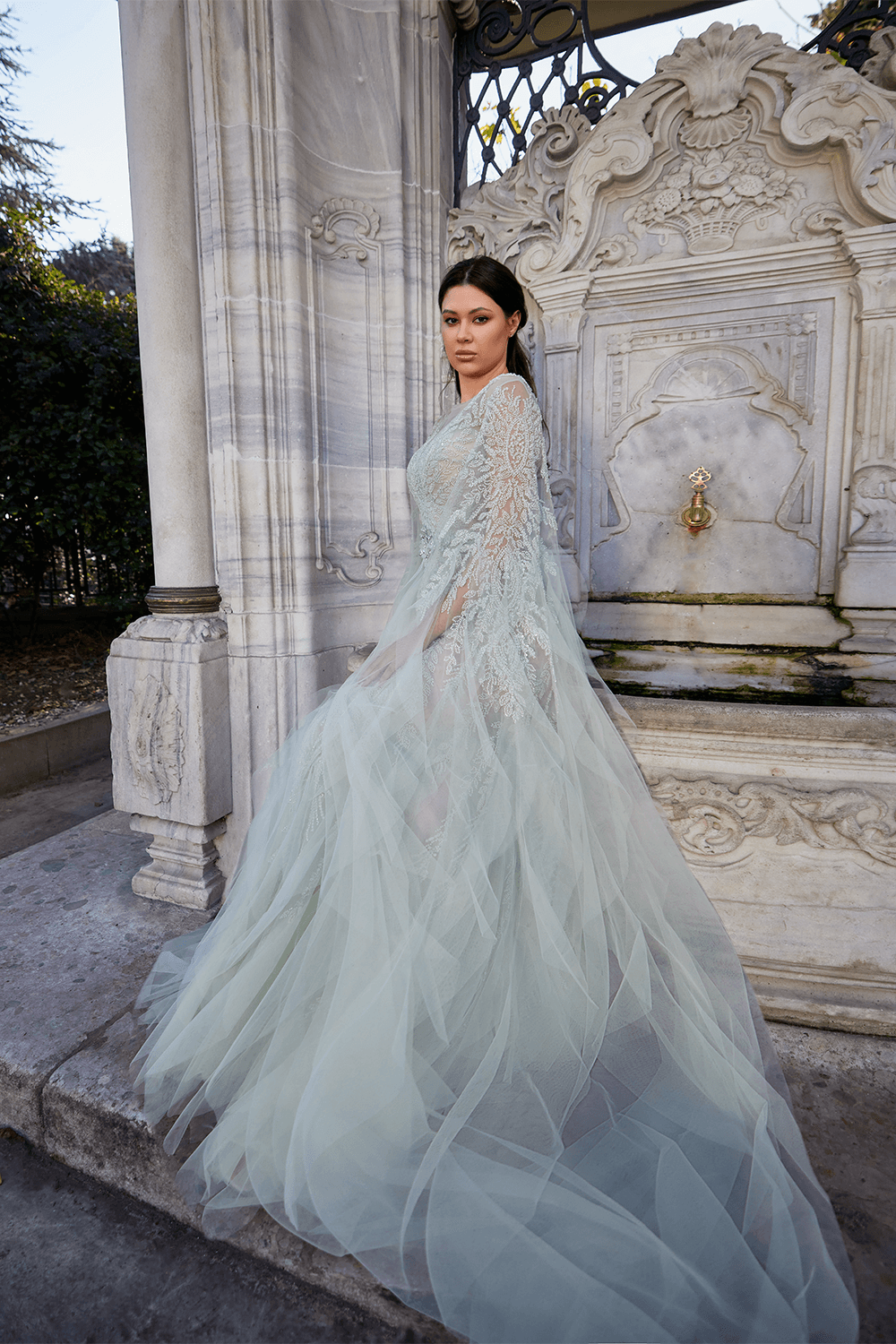 993 |  Embroidered Tulle Gown | Esposa
