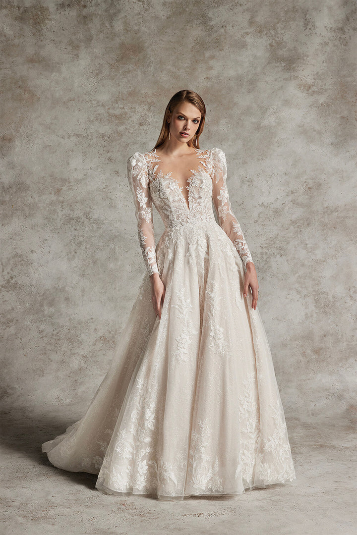 Justin Alexander, Lace Dress With Sleeves | Esposa