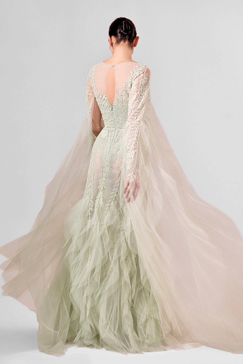 Bilal El Dana, Embroidered Tulle Gown | Esposa
