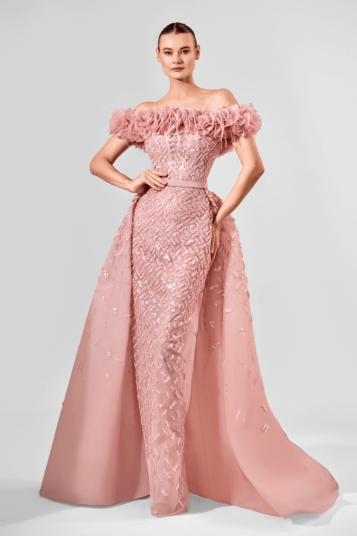 Bilal El Dana, Embroidered Evening Dress