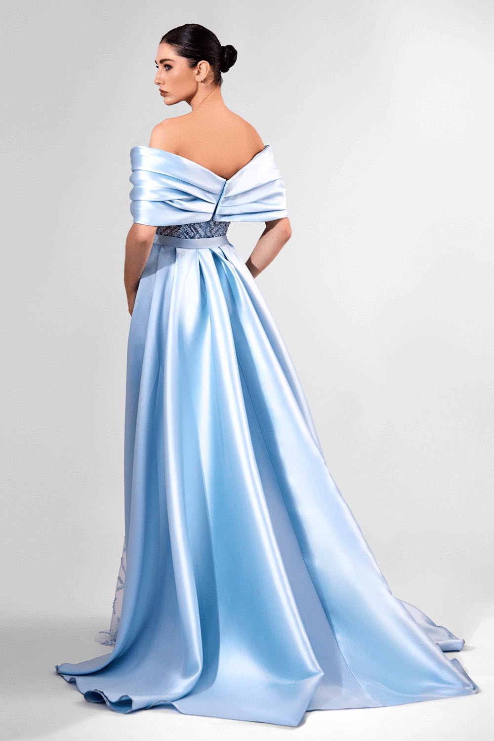 Bilal El Dana, Embroidered Satin Gown | Esposa