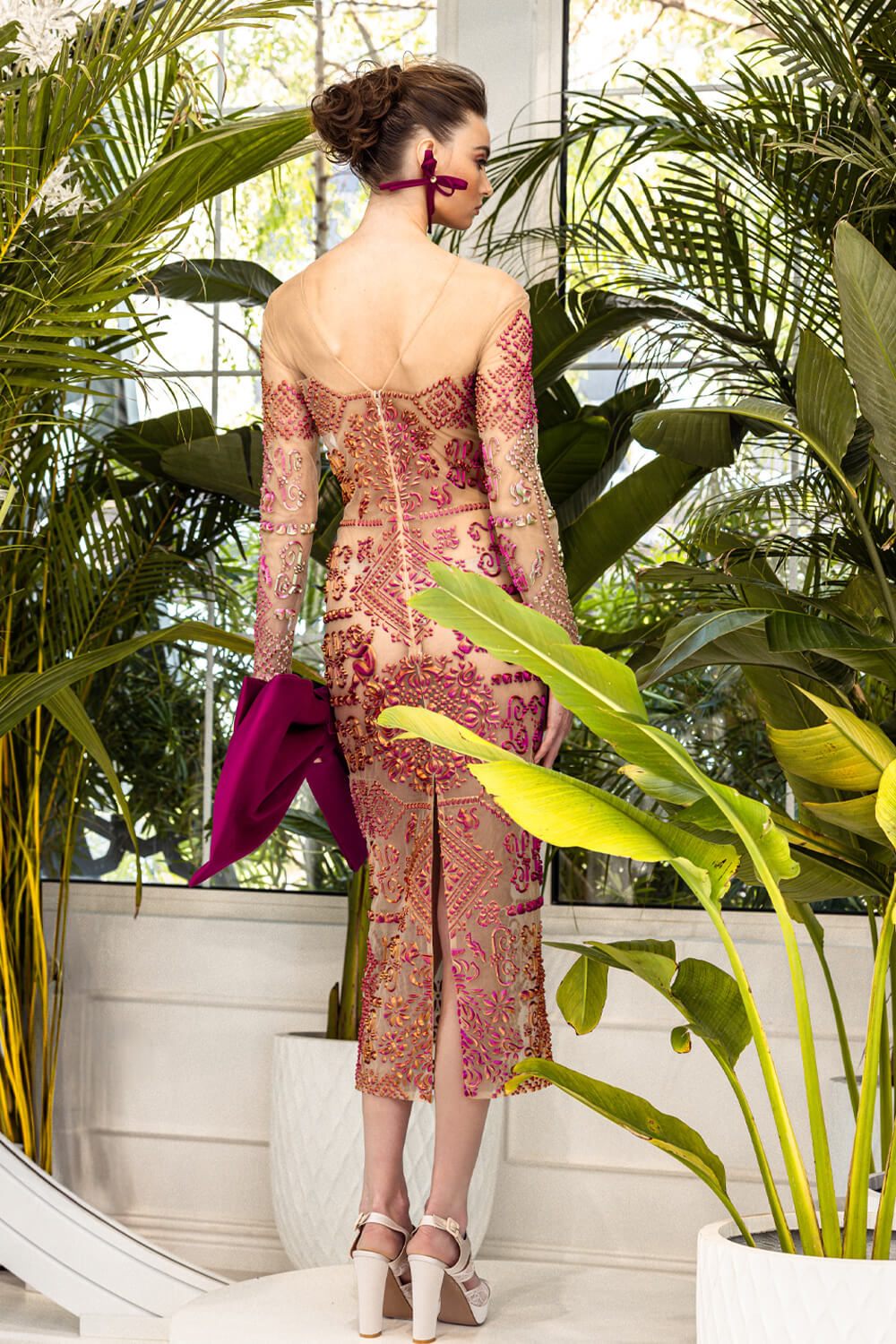 Kristie Romanos, Embroidered Midi Dress | Esposa