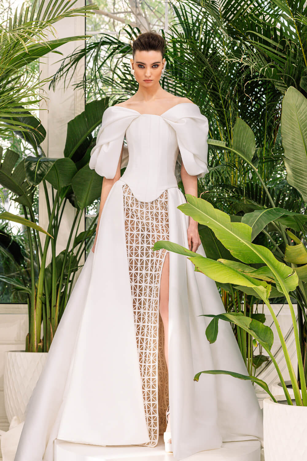 Kristie Romanos, Gown with Cap Sleeves | Esposa