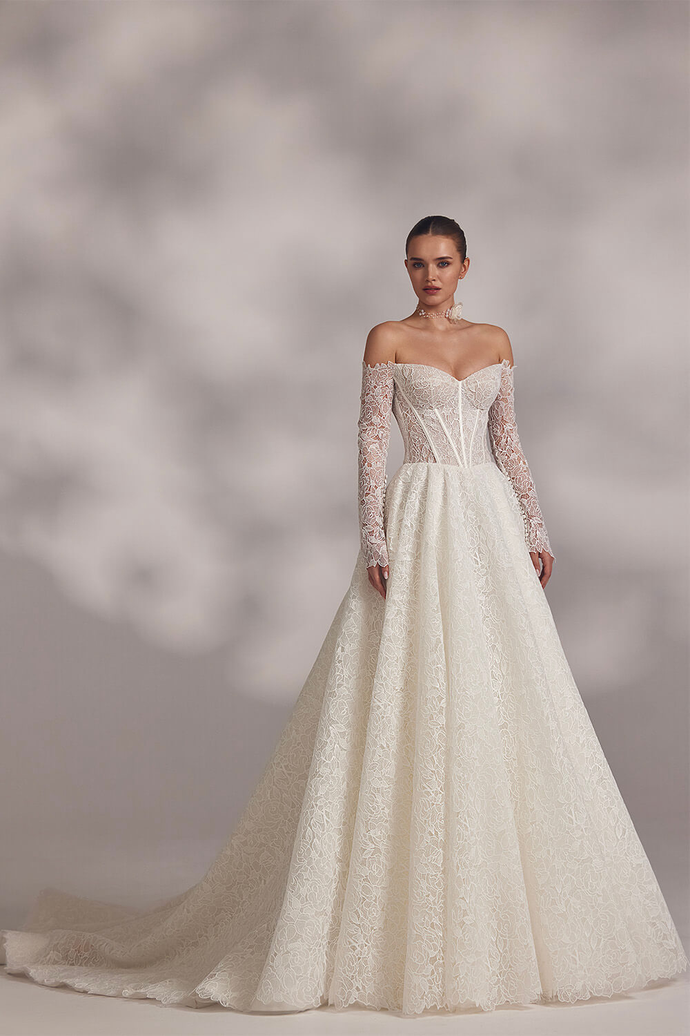 Eva Lendel, Off Shoulder Bridal Gown | Esposa