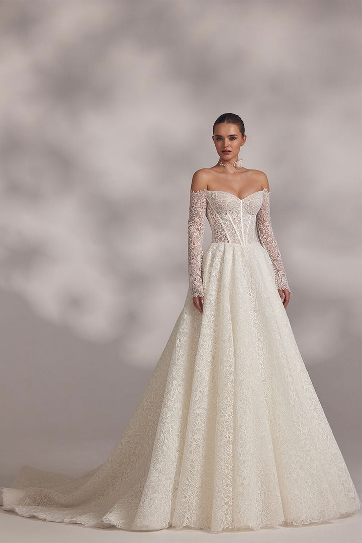 Eva Lendel, Off Shoulder Bridal Gown | Esposa