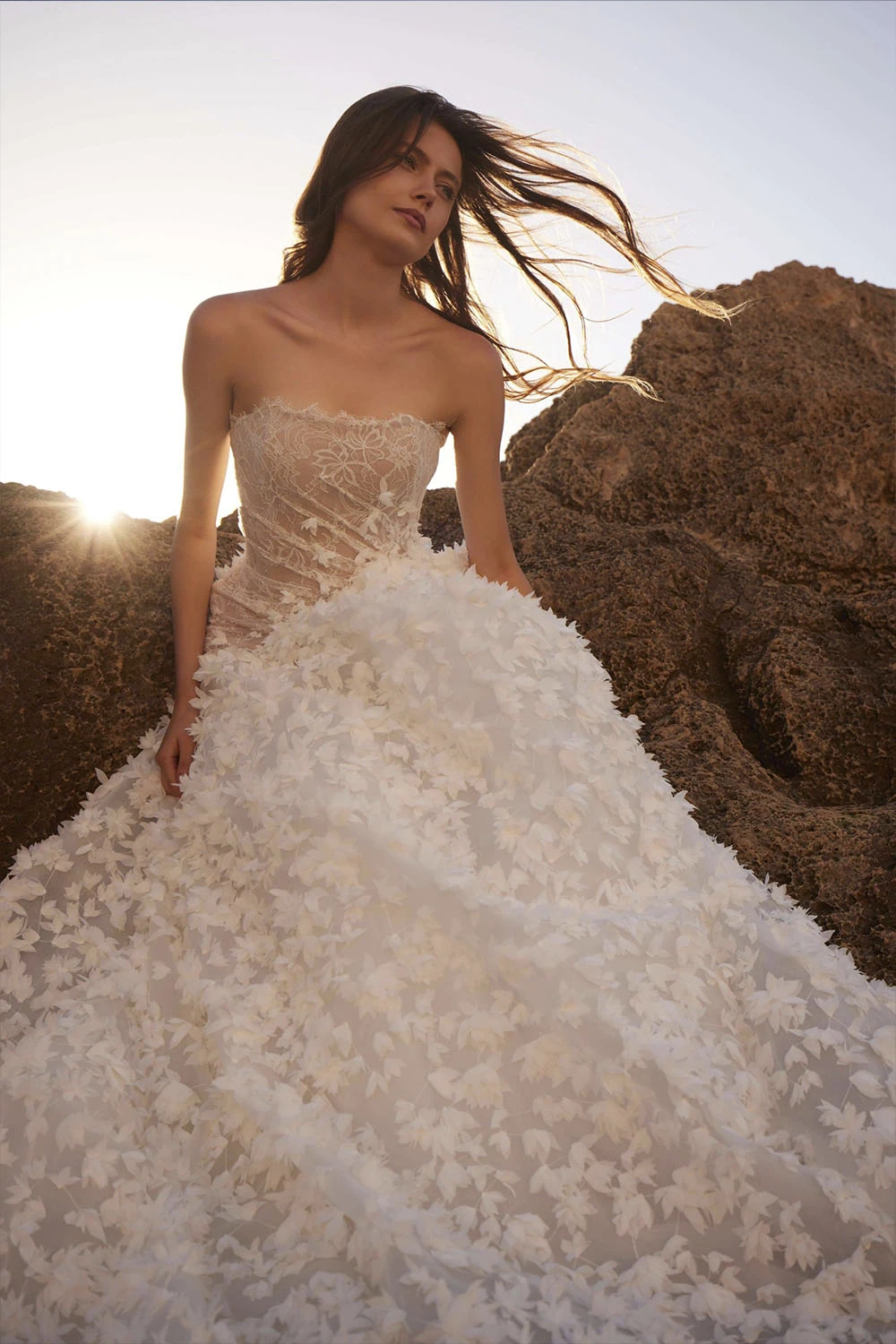 Plume by Kristie, Modern Strapless Gown | Esposa