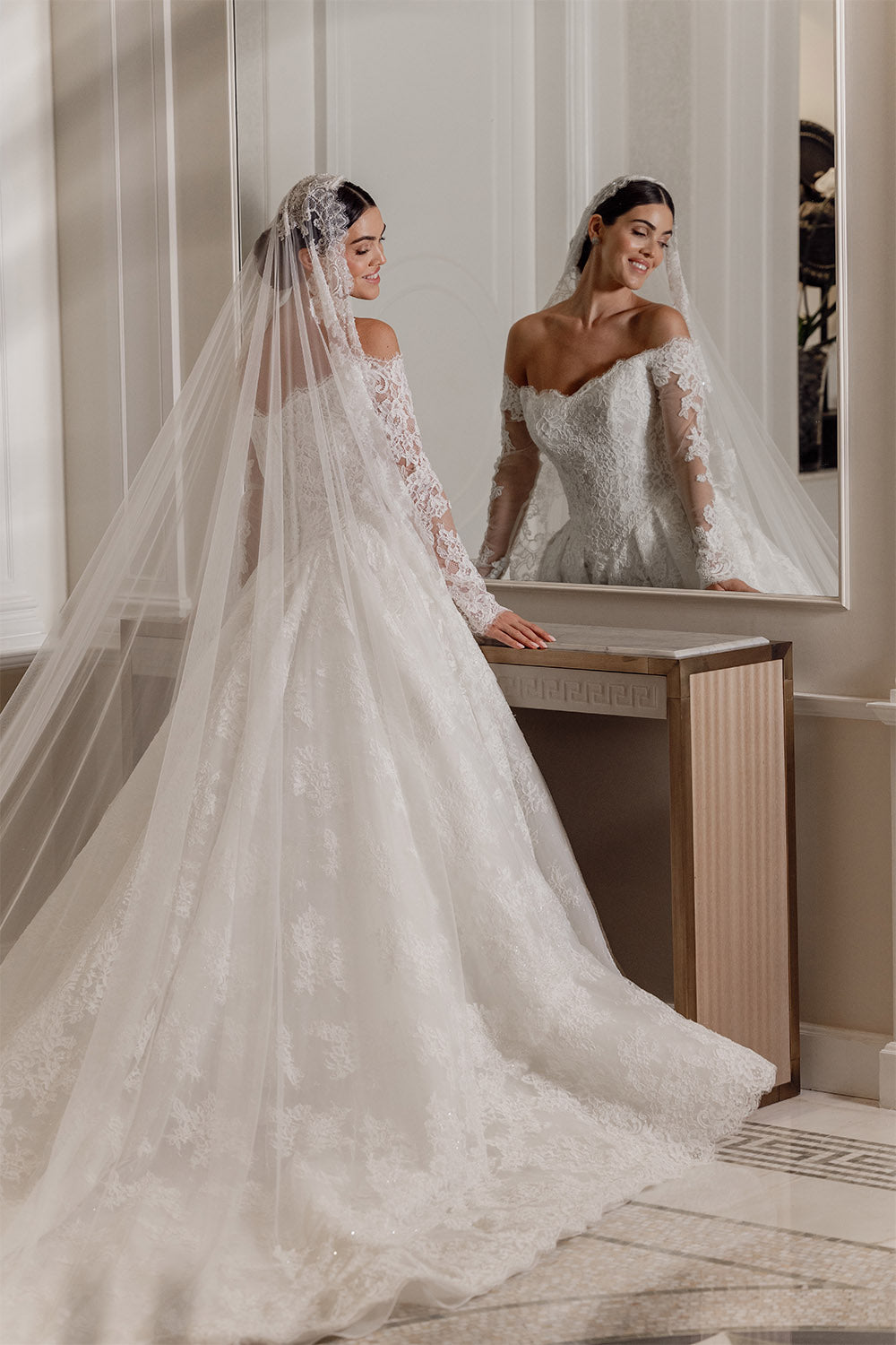Plume by Kristie, Ansel, Floral Lace Ball Gown | Esposa
