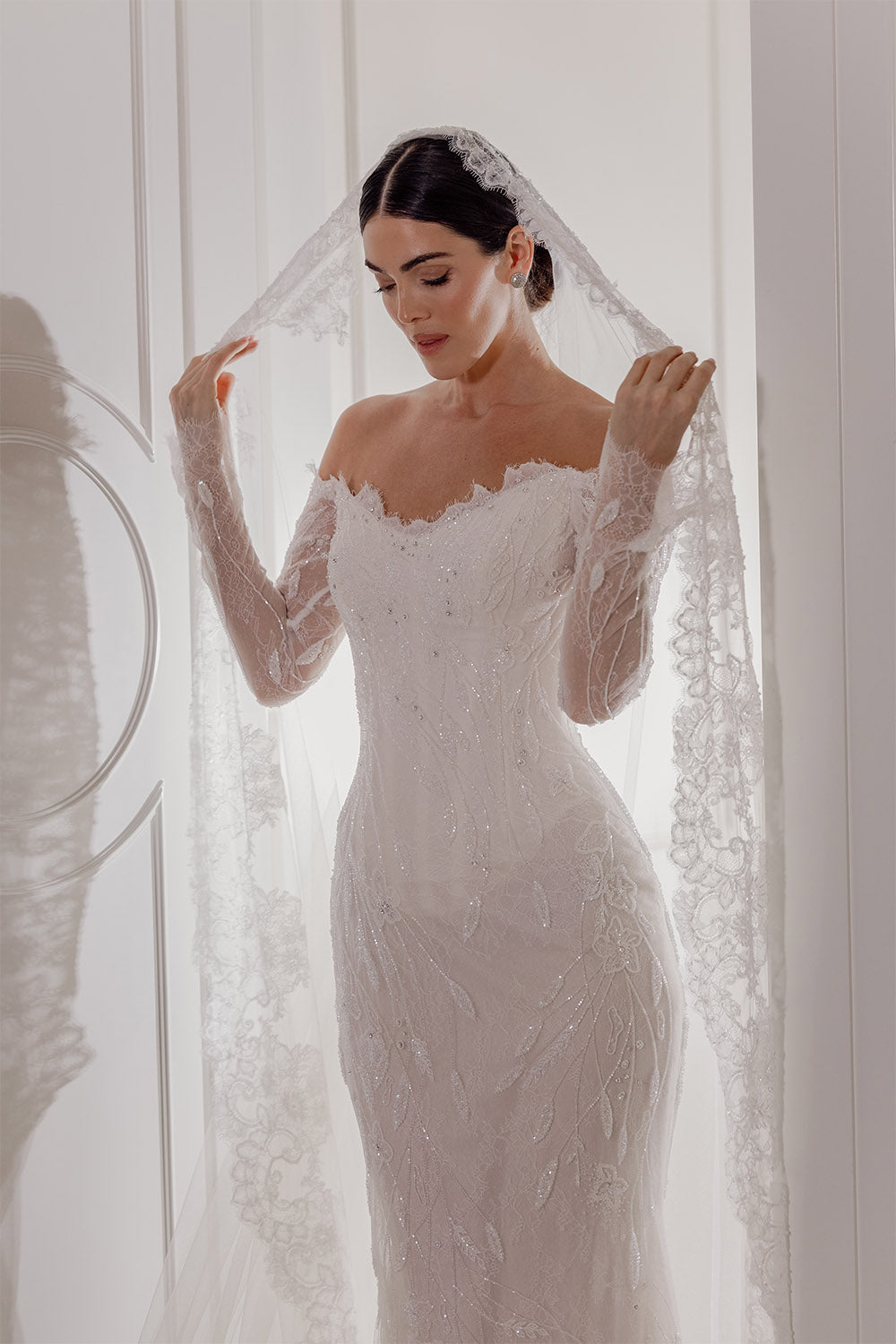 Plume by Kristie, Anya, Romantic Lace Mermaid Gown | Esposa