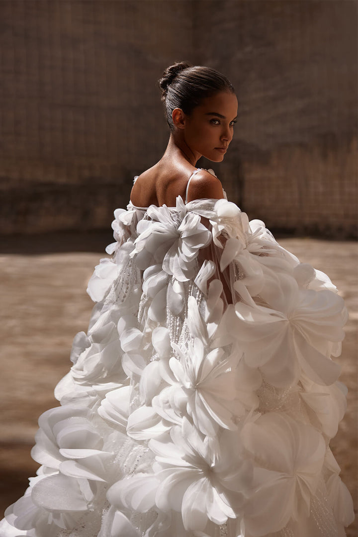 Milla Nova, 3D Lace Floral Gown | Esposa