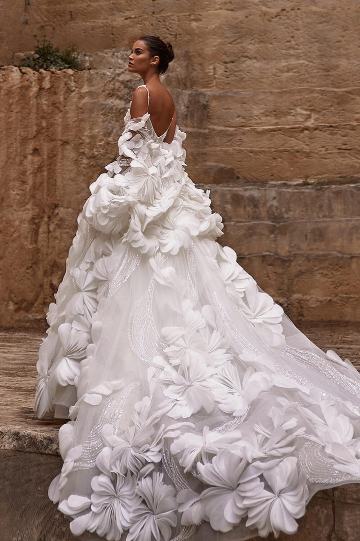 Milla Nova, 3D Lace Floral Gown | Esposa
