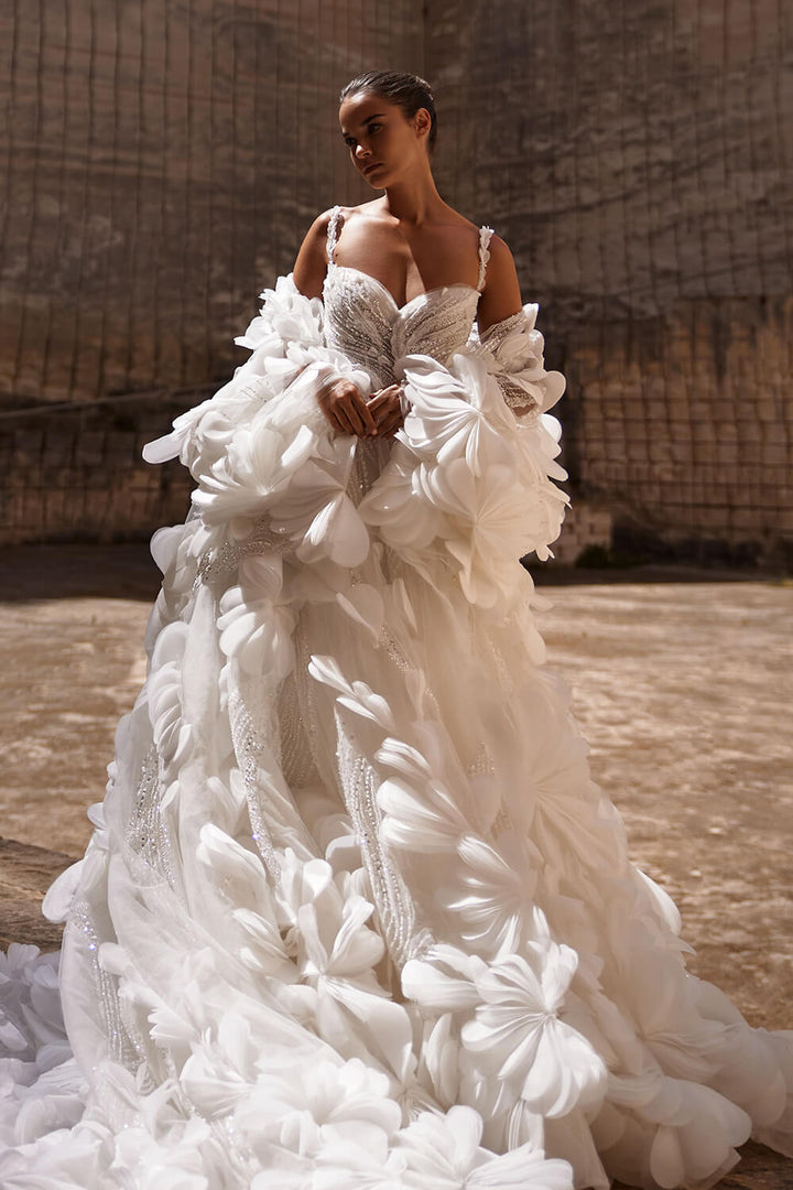 Milla Nova, 3D Lace Floral Gown | Esposa