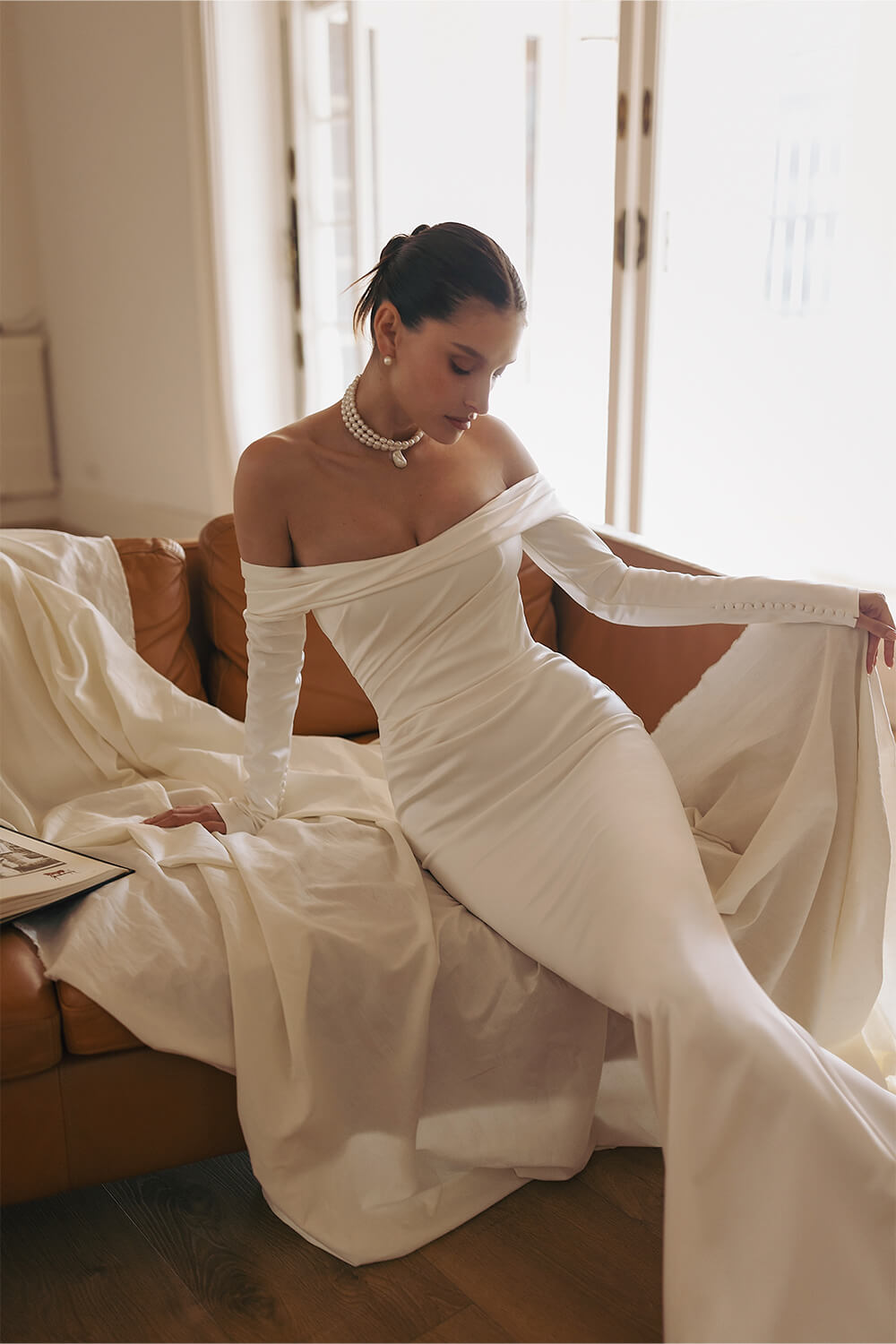 Wona Concept, Simple Satin Dress | Esposa