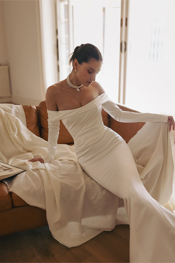 Wona Concept, Simple Satin Dress | Esposa