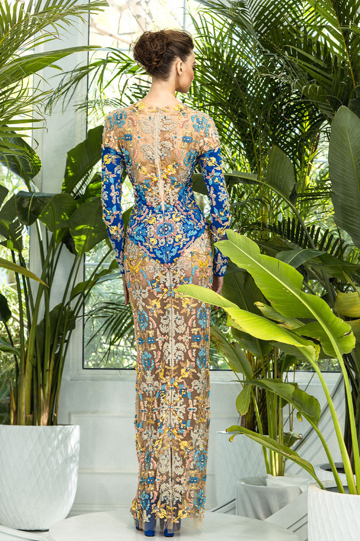 Kristie Romanos, Aztec, Luxurious Embroidered Dress | Esposa