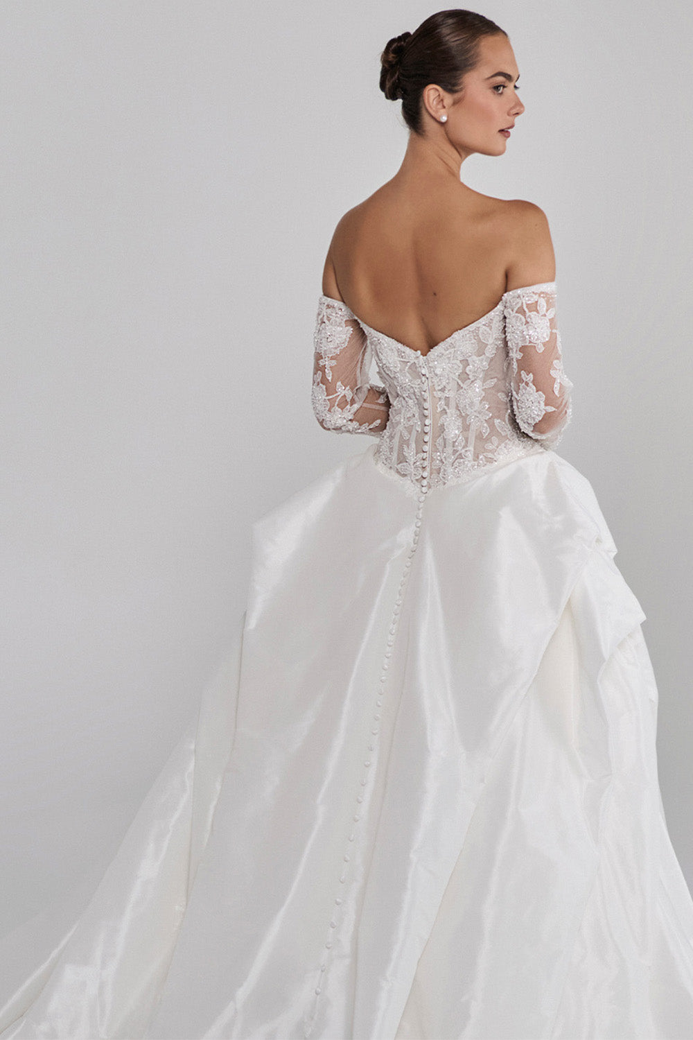 Calla Blanche, Graceful Lace Corset Ballgown Dress | Esposa