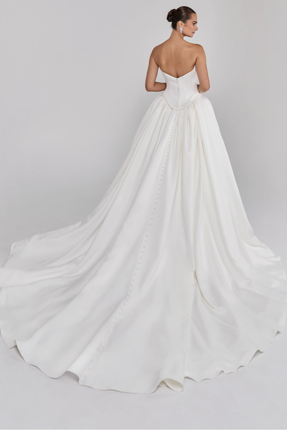 Calla Blanche, Draped Satin Straight Dress | Esposa