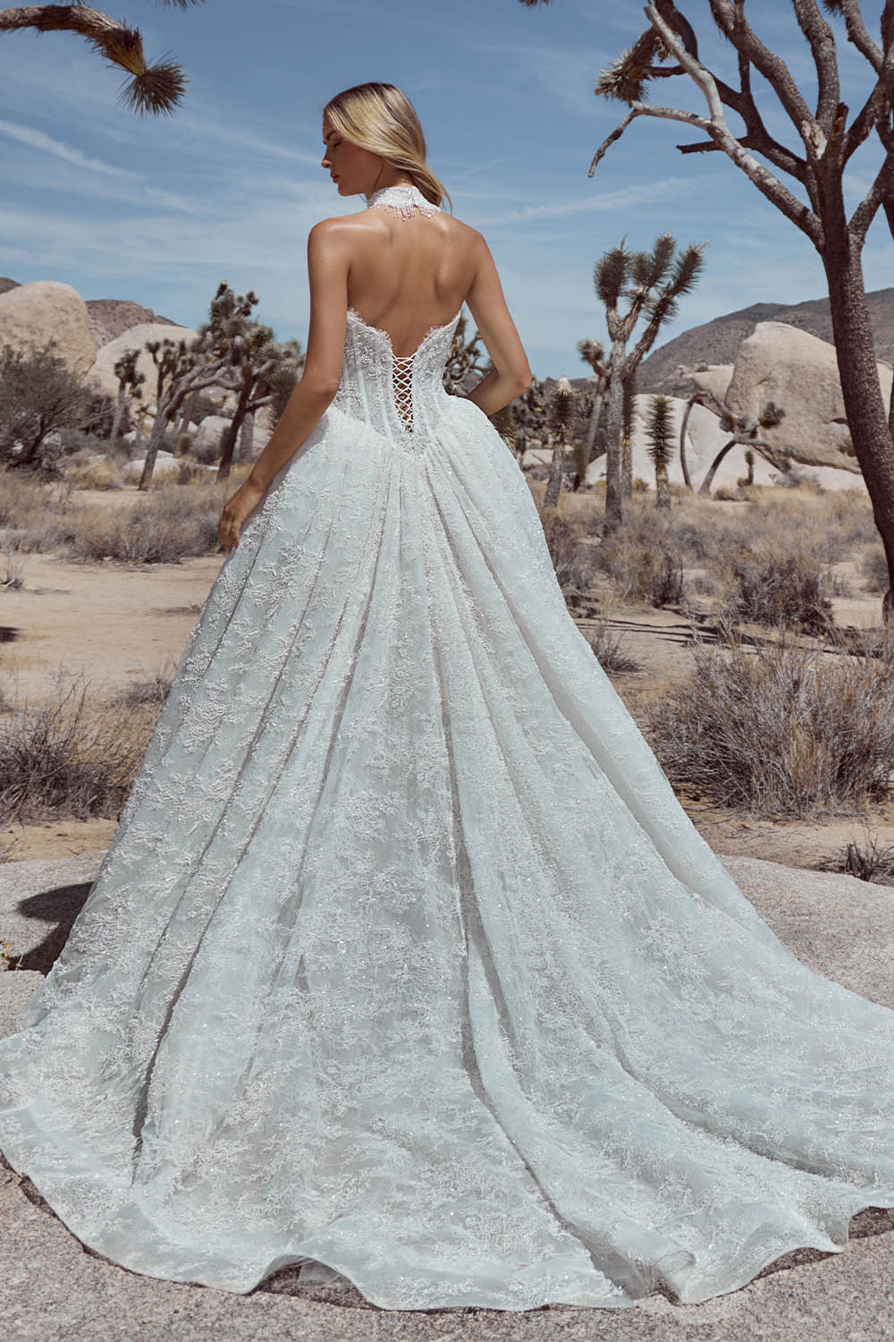 Calla Blanche, Radiant Lace Corset Ballgown Dress | Esposa