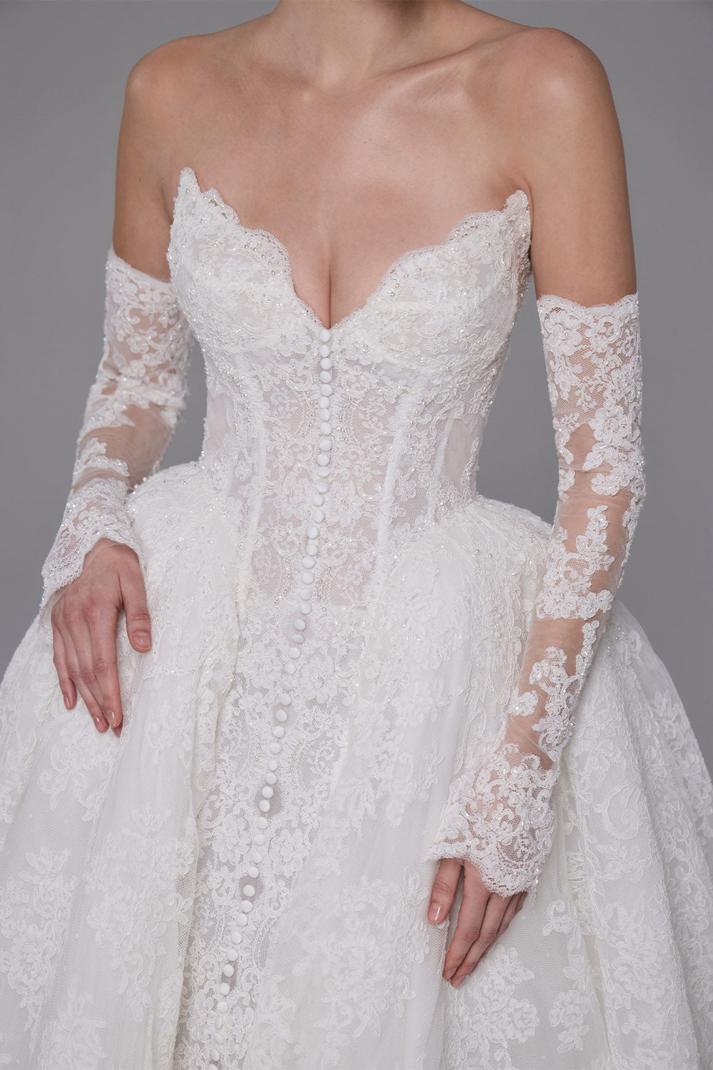 Calla Blanche, Radiant Sweetheart Lace Ball Gown | Esposa