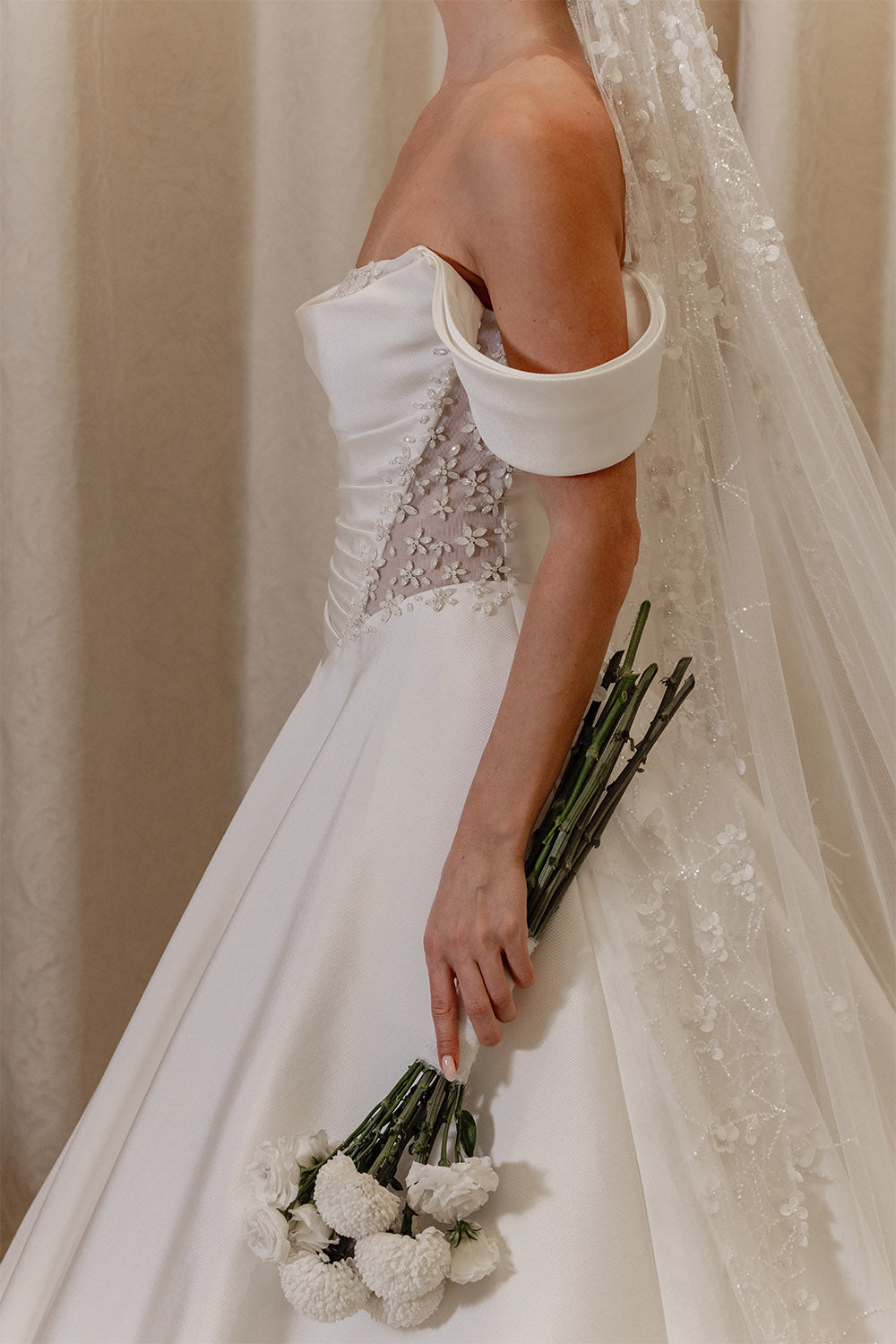 Lilac, Timeless Satin A-Line Gown | Esposa