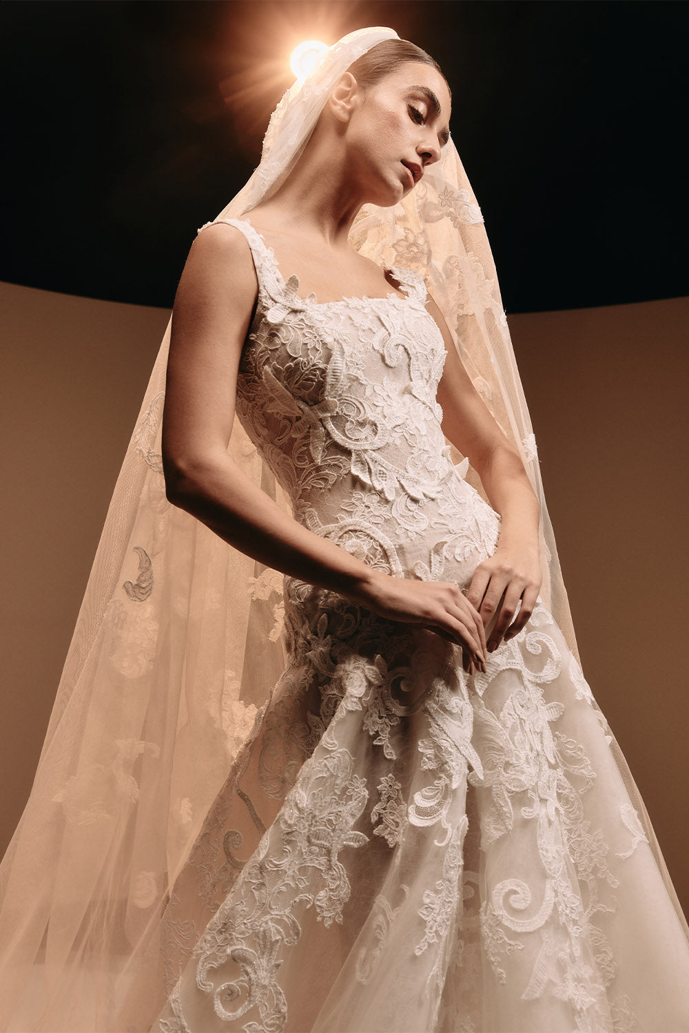 Kristie Romanos, Belinda, Lace Appliqué A-Line Gown | Esposa