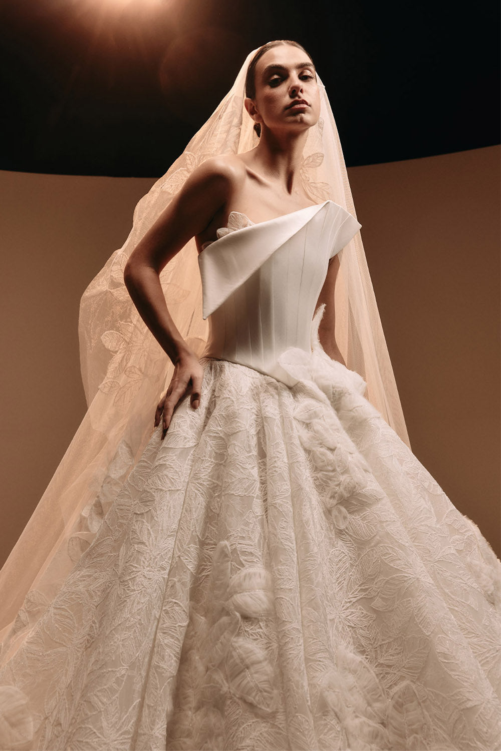 Kristie Romanos, Belle, Sculpted Floral Ball Gown | Esposa