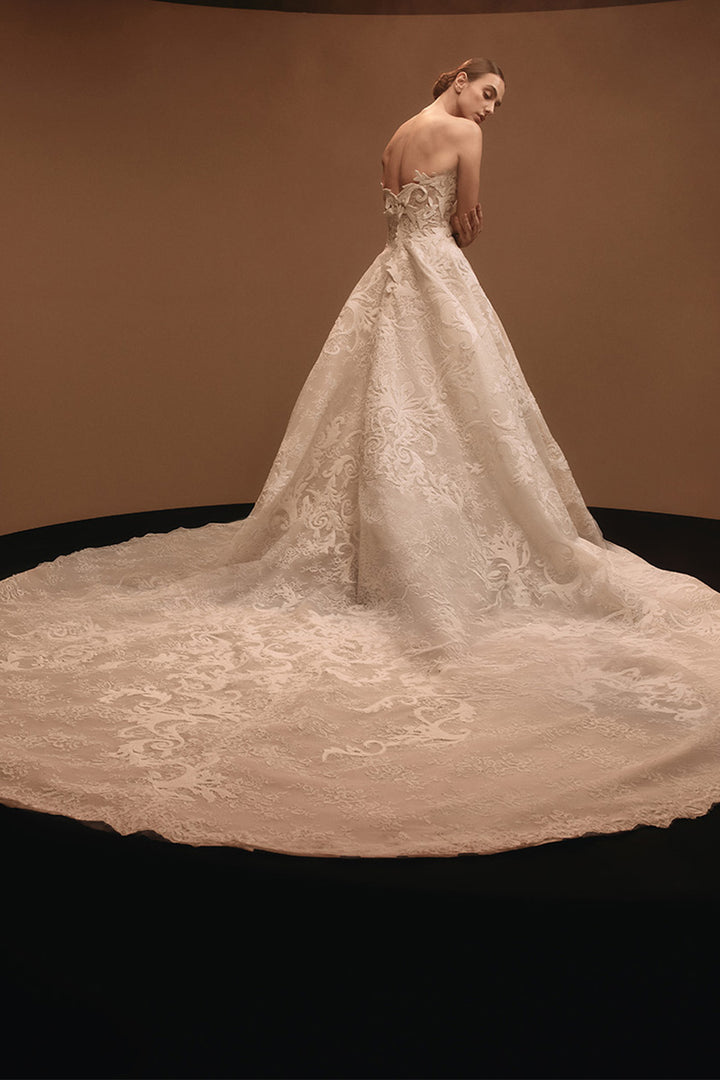 Kristie Romanos, Bernadette, Baroque Lace A-Line Gown | Esposa