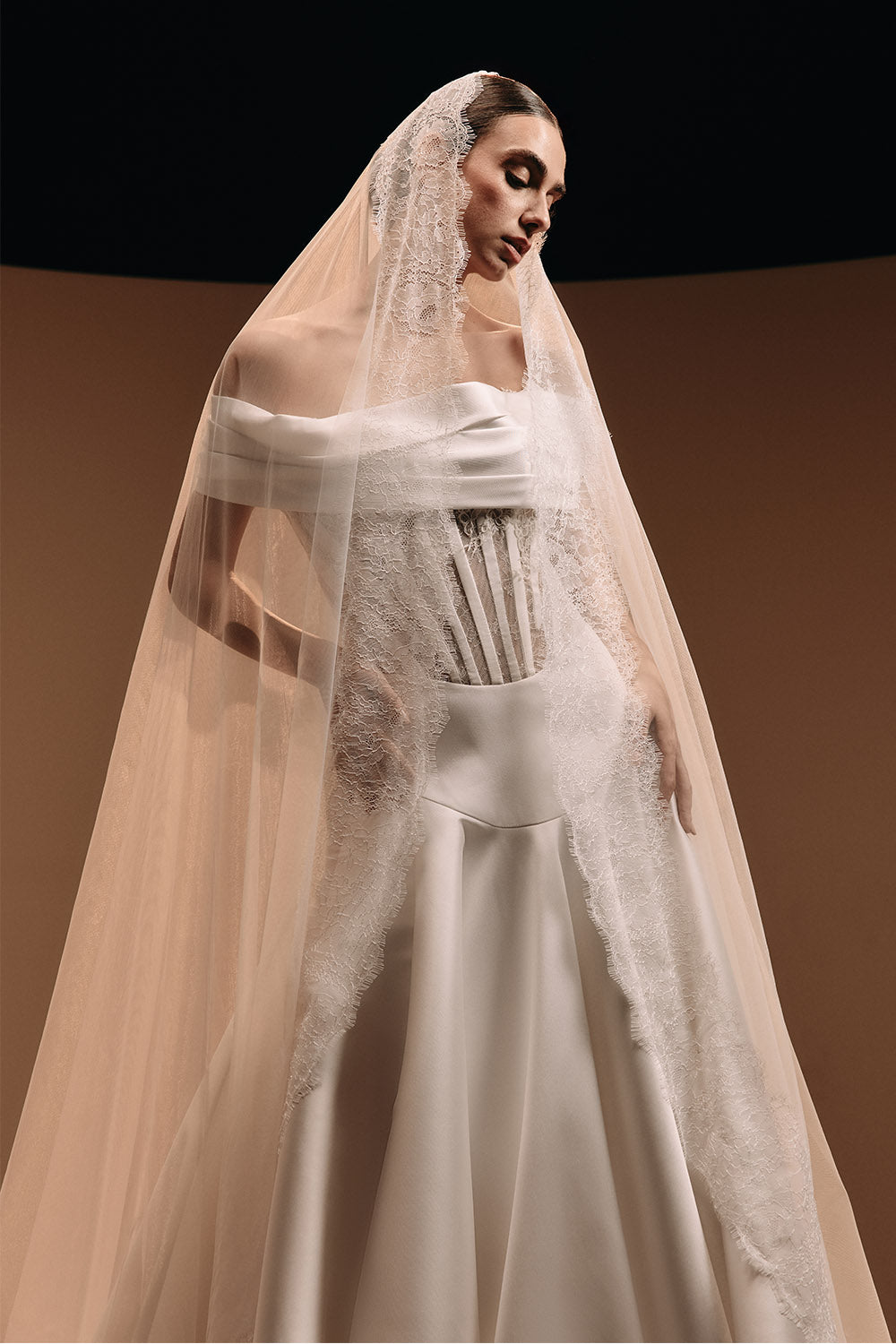 Kristie Romanos, Betty, Draped Corset A-Line Gown | Esposa