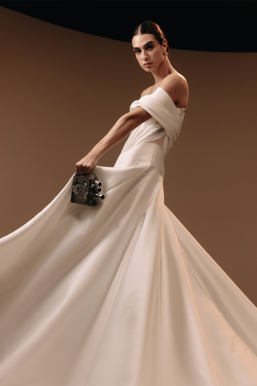 Kristie Romanos, Betty, Draped Corset A-Line Gown | Esposa