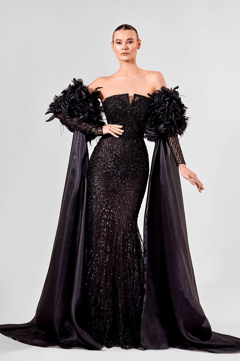 Bilal El Dana, Edgy Embroidered Gown | Esposa