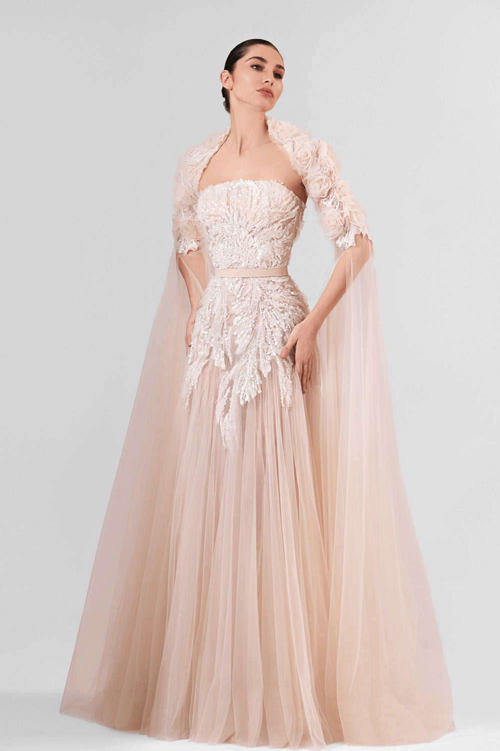 Bilal El Dana, Embroidered Tulle Gown | Esposa