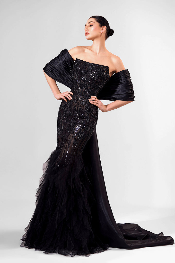 Bilal El Dana, Mermaid Gown With Ruffles | Esposa