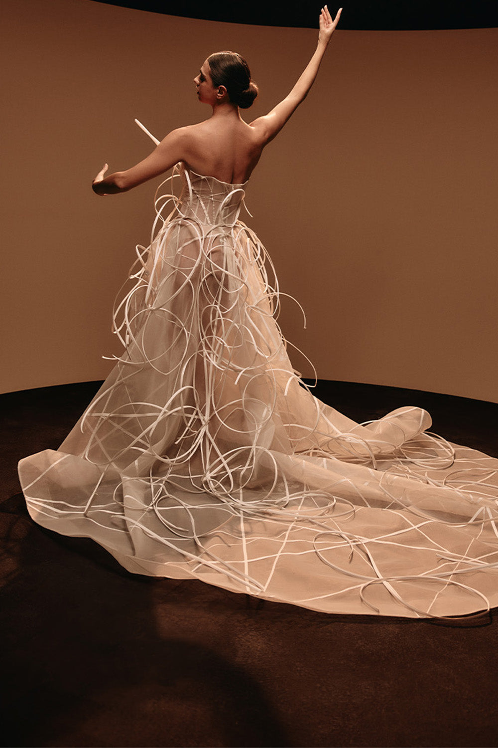 Kristie Romanos, Biyanka, 3D Ribbon Sculpture A-line Gown | Esposa
