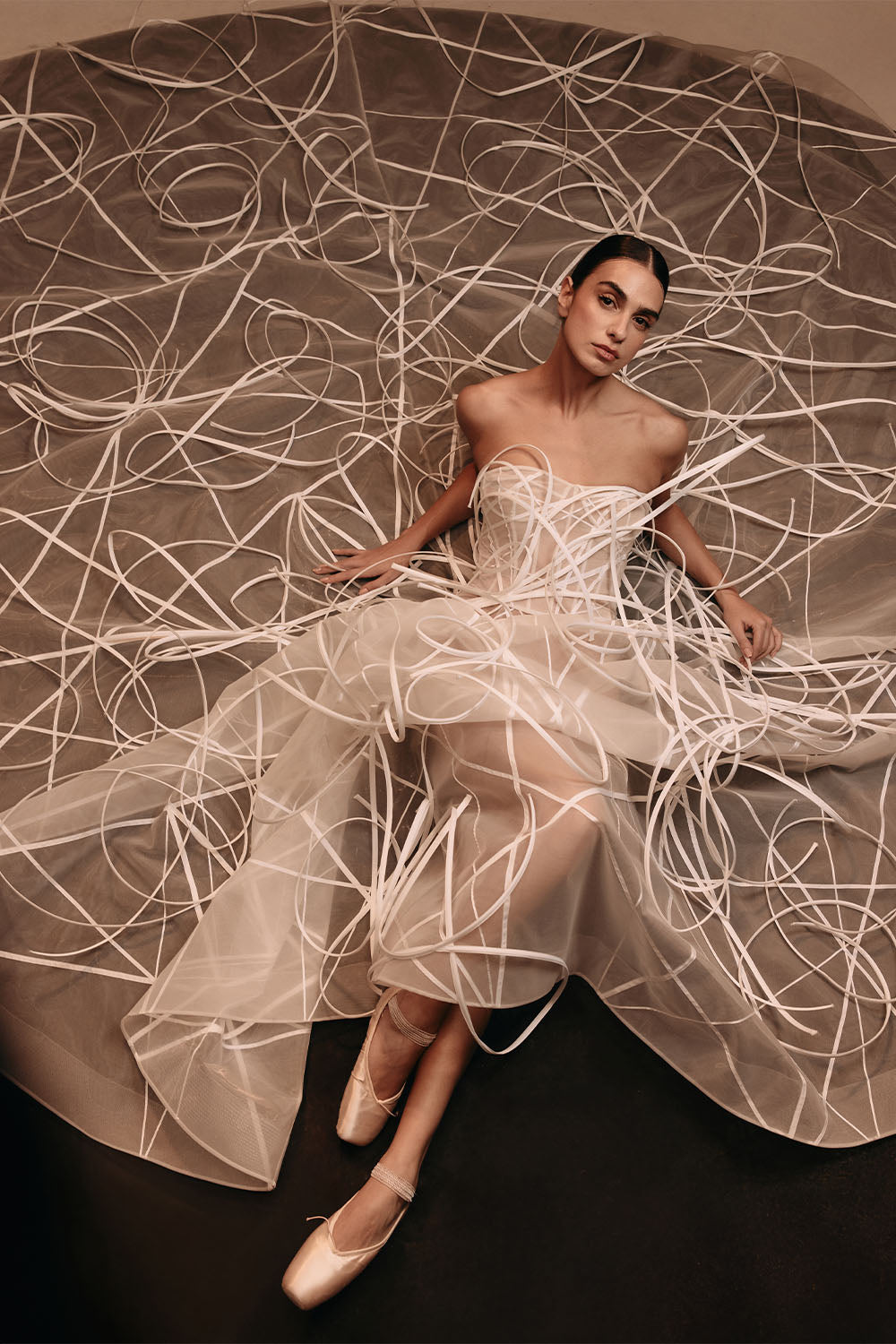 Kristie Romanos, Biyanka, 3D Ribbon Sculpture A-line Gown | Esposa