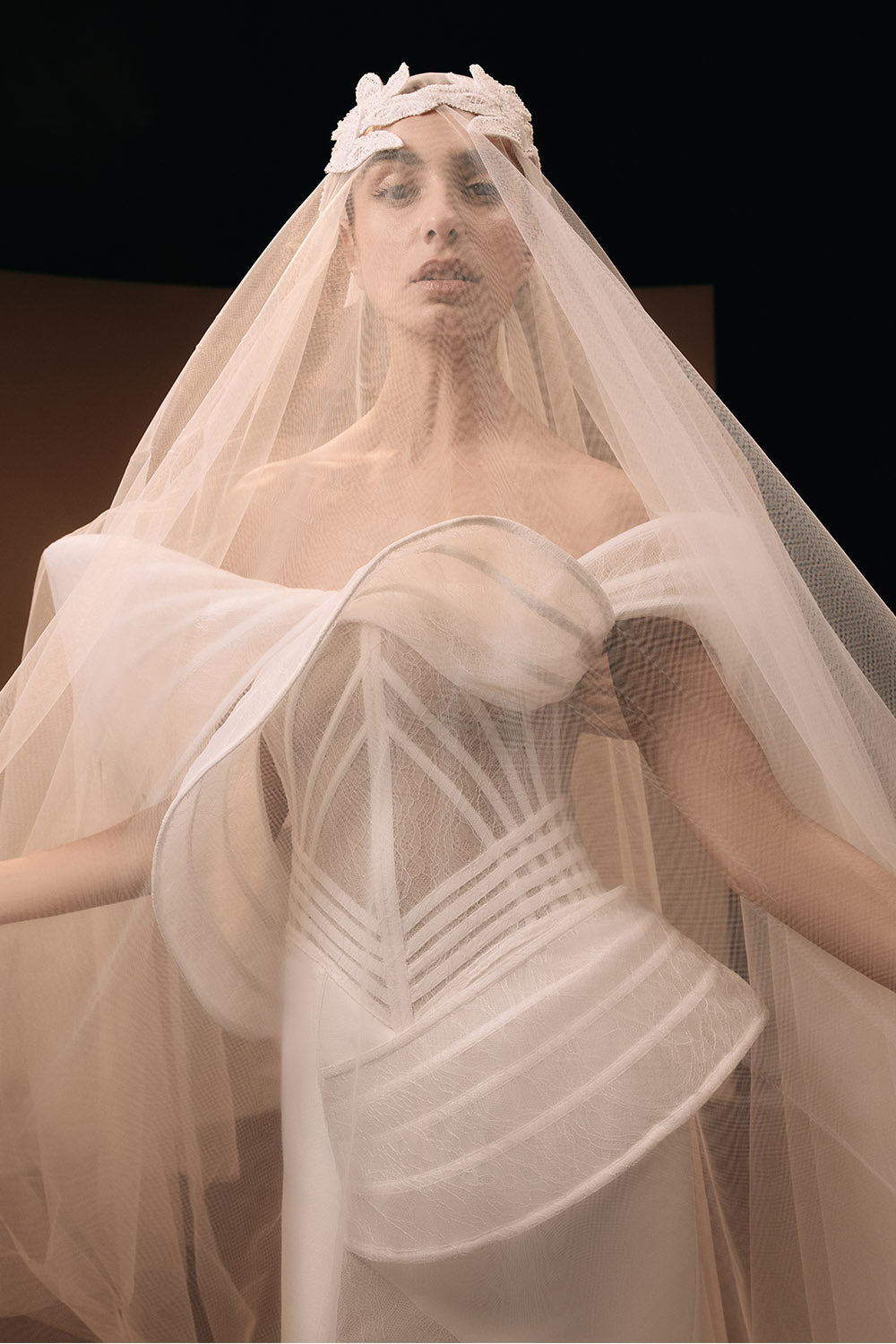 Kristie Romanos, Blaise, Architectural Corset Straight Gown | Esposa