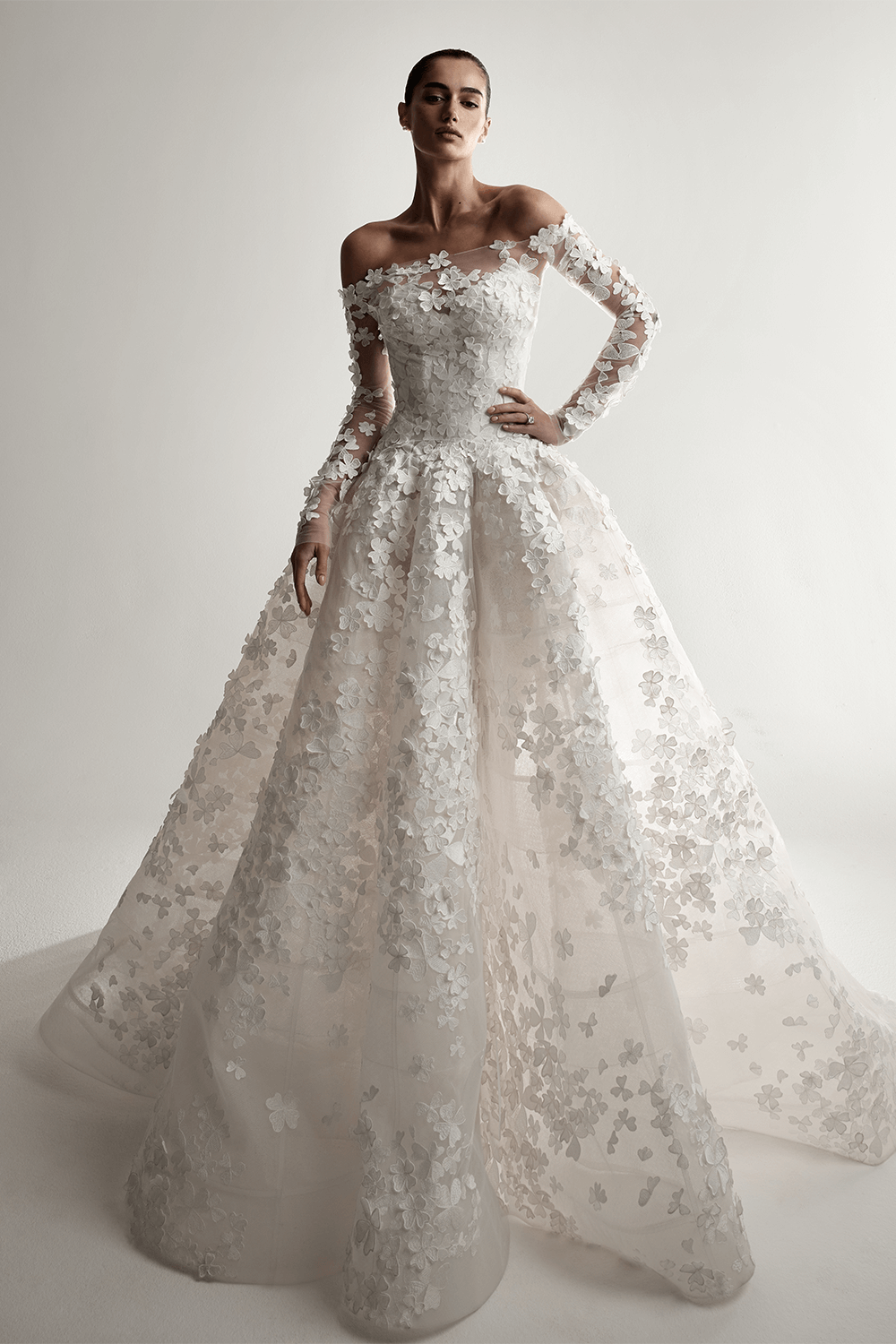 Monique Lhuillier, Ethereal A-line Gown | Esposa
