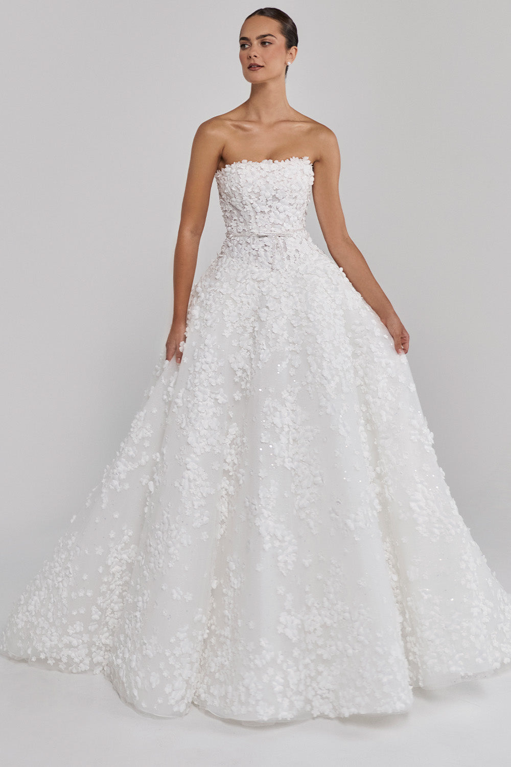 Calla Blanche, Enchanted Floral Appliqué Ballgown Dress | Esposa