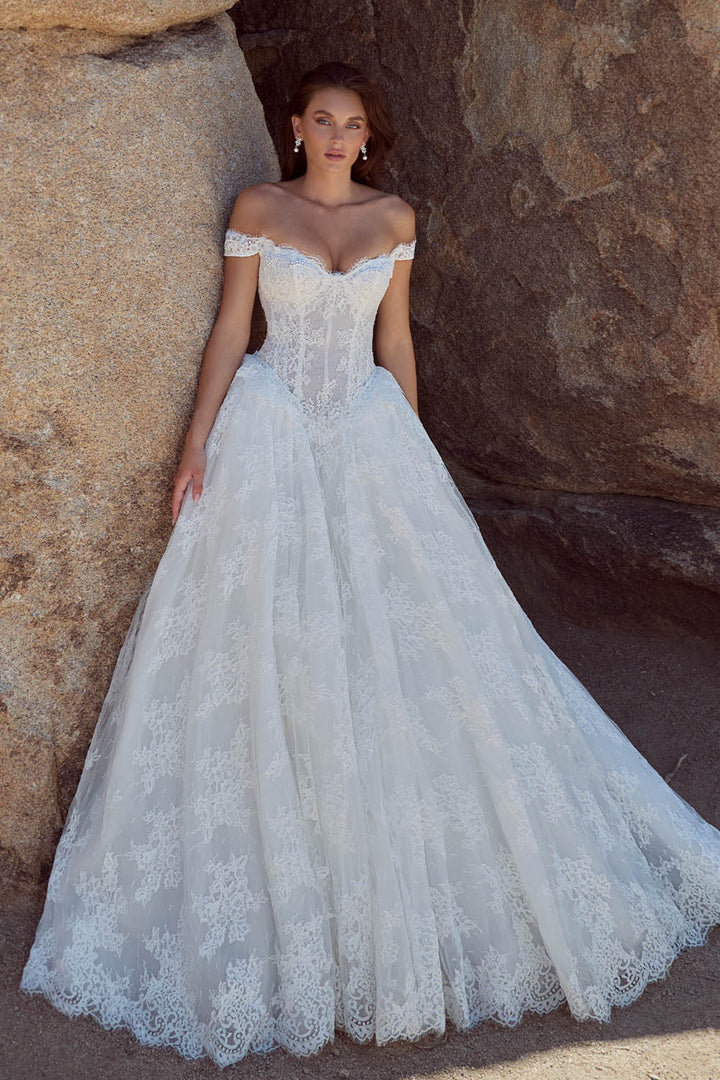 Calla Blanche, Enchanting Lace Corset Ballgown Dress | Esposa