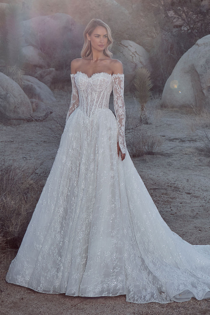 Calla Blanche, Ethereal Lace Corset Ballgown Dress | Esposa