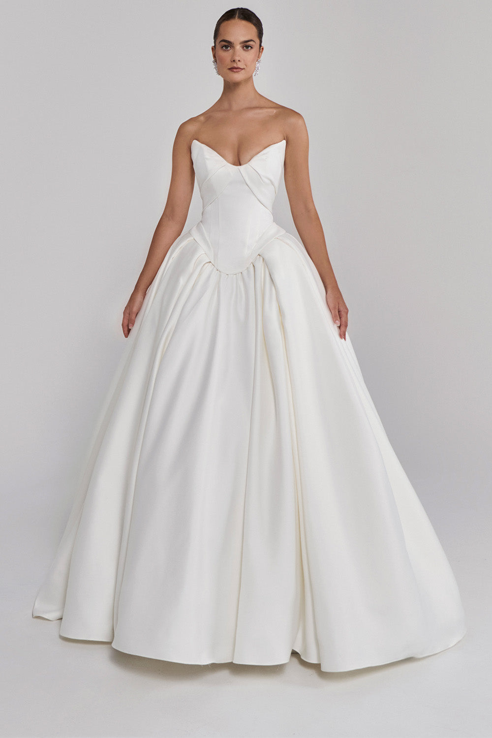 Calla Blanche, Modern Sculpted Satin Ballgown Dress | Esposa