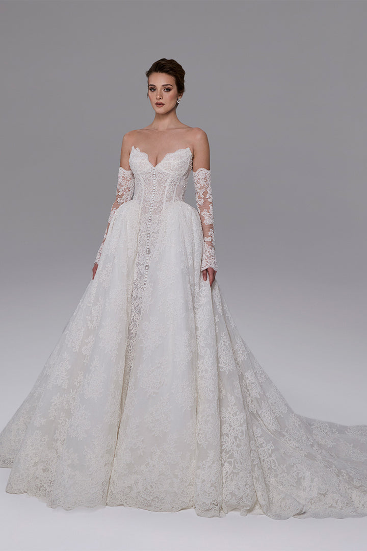 Calla Blanche, Radiant Sweetheart Lace Ball Gown | Esposa