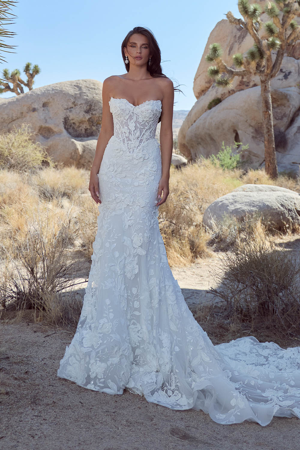 Calla Blanche, Sculpted Lace Mermaid Dress | Esposa