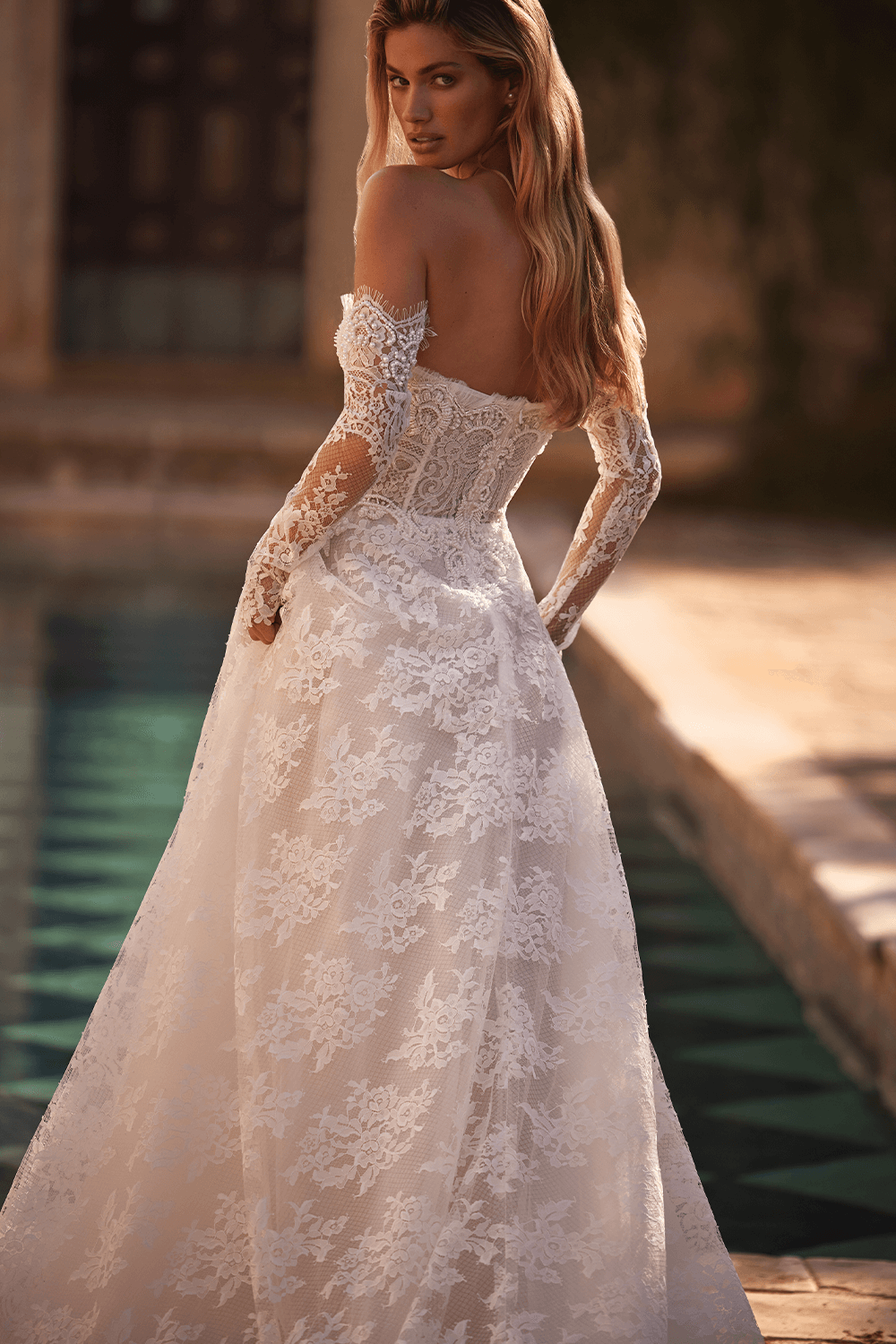 Milla Nova, Strapless Lace Dress | Esposa