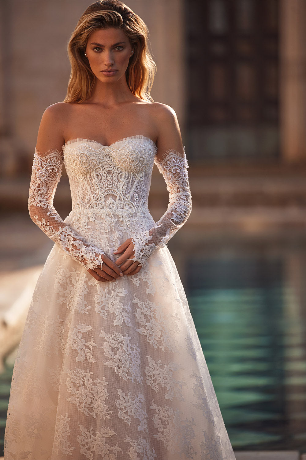 Milla Nova, Calvin, Strapless Lace Dress | Esposa
