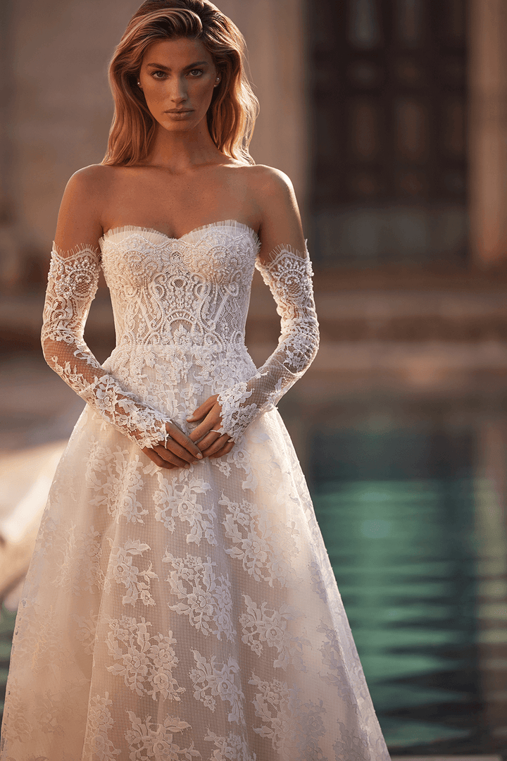 Milla Nova, Strapless Lace Dress | Esposa